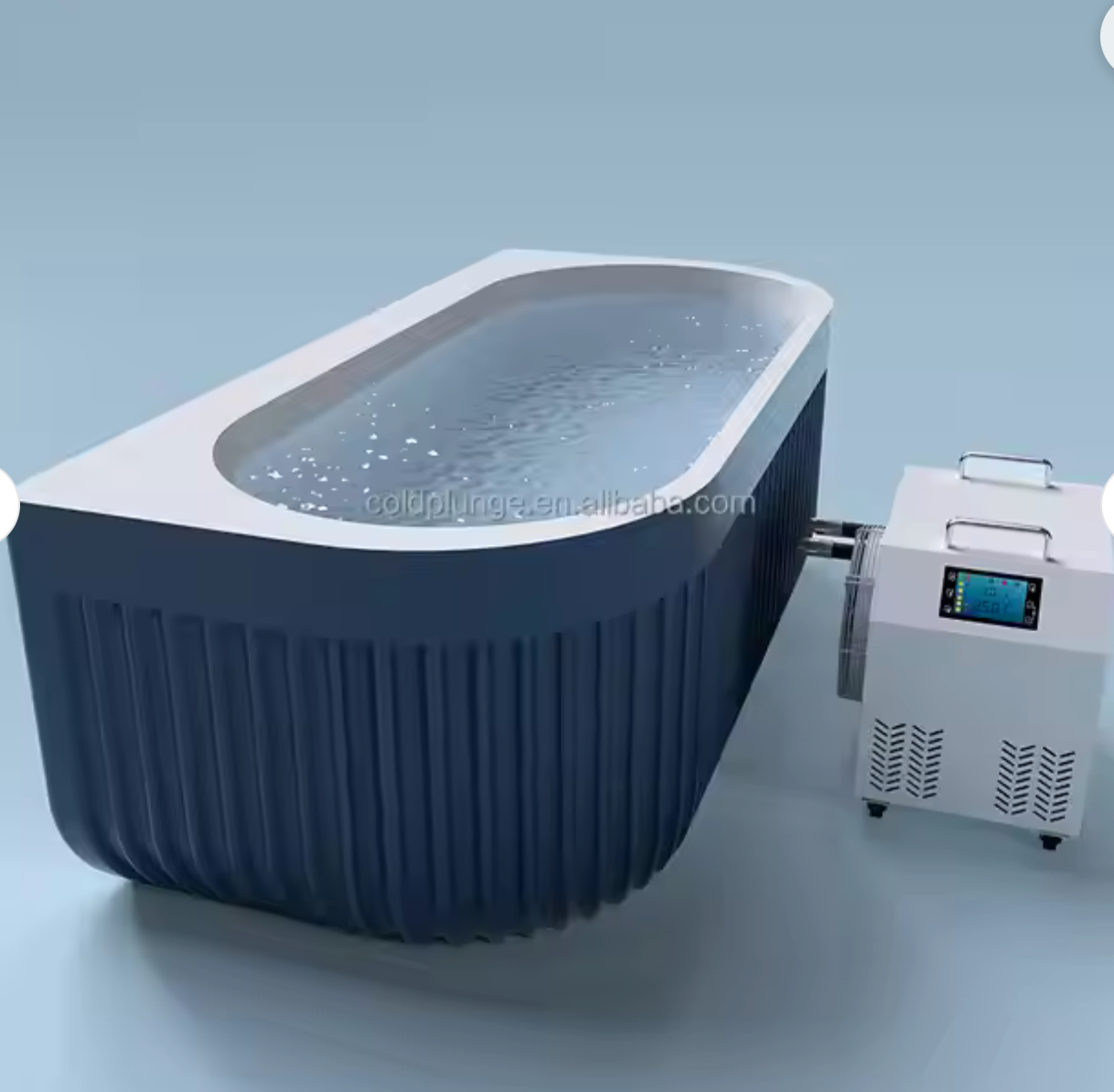 Syochi Rock Texture Bathtub Cold Plunge Athlete Spa Massage Tub Freestanding Ice Bath Chiller Tub