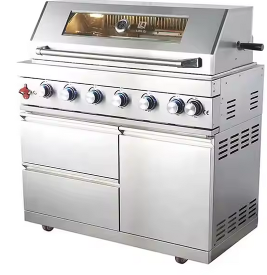 High-end Easy Moving 7 Burners Gas Barbecue Grill 430 304 Stainless Steel Bbq Grills With Cabinet for Outdoor Kitchen